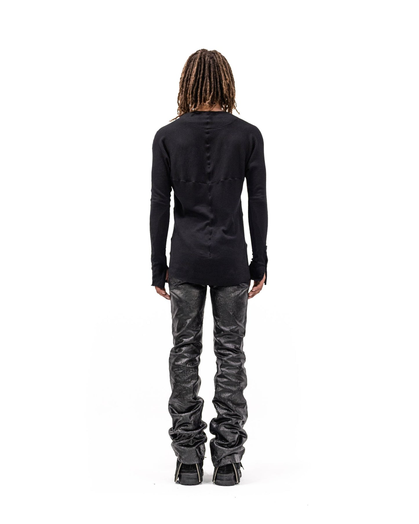 CRAQUELURE BLACK DENIM
