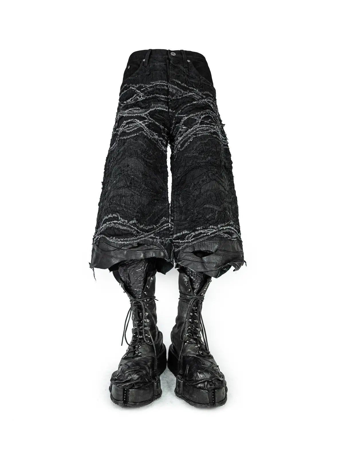 PARADOXE PARIS - HAIRY SHORTS BLACK DENIM X NUBIAN TOKYO