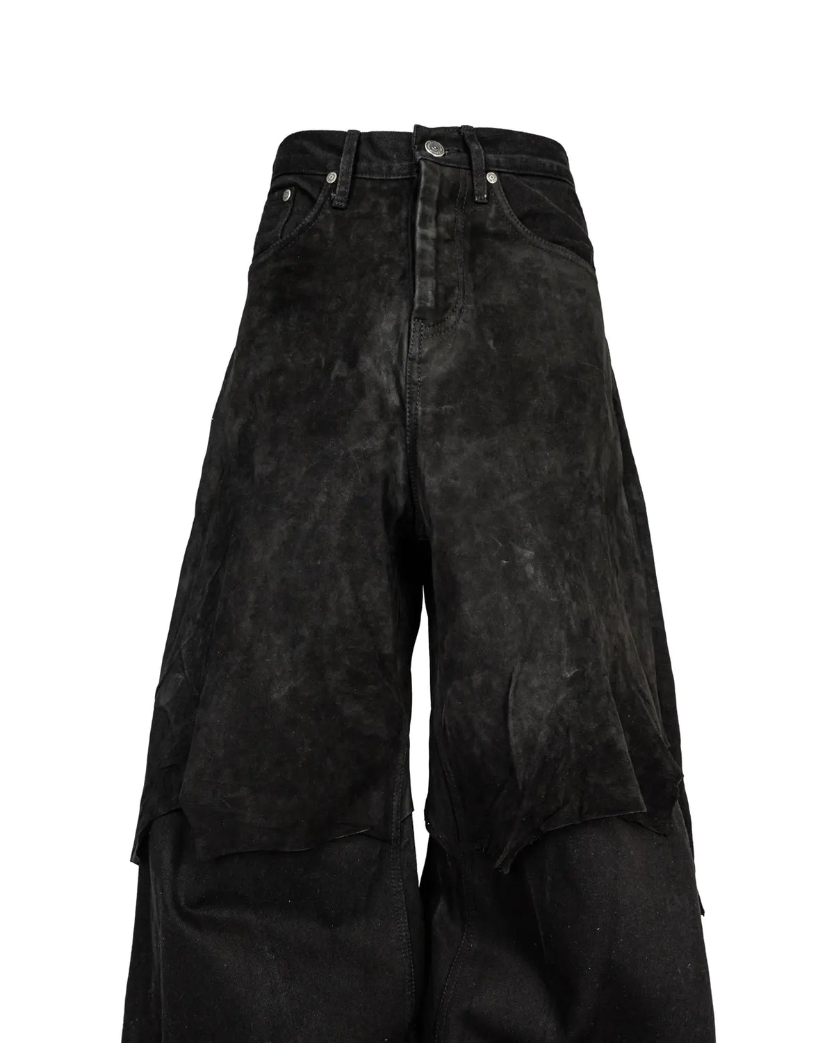 BIG BAGGY OVERLAID MATTE LEATHER