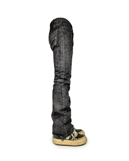COATED BLACK DENIM