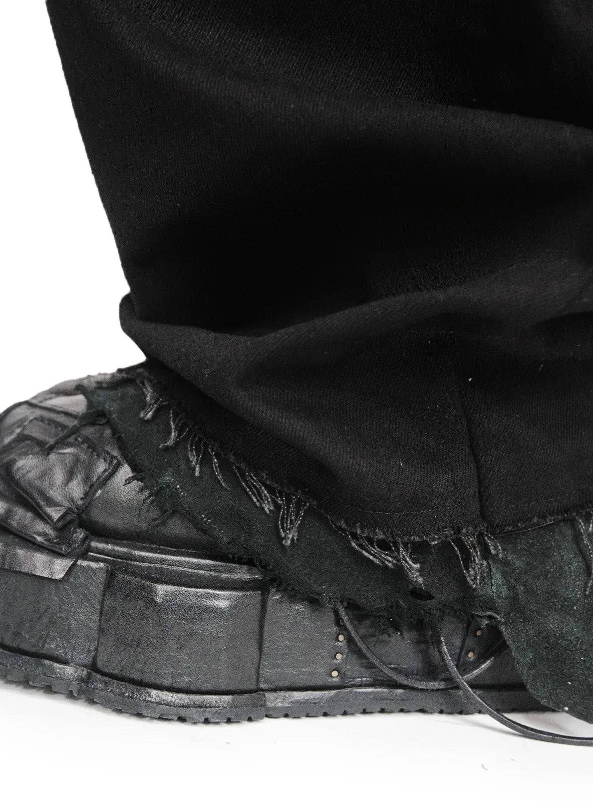 BAGGY BLACK OVERLAID LEATHER