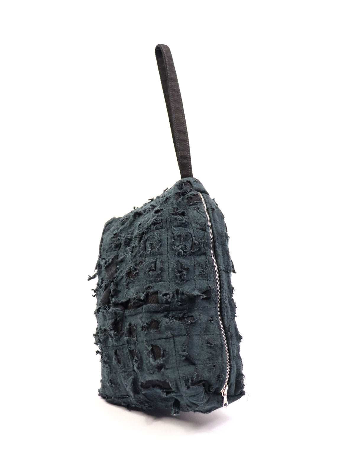 BLACK FLAYED SAIL POUCH BAG