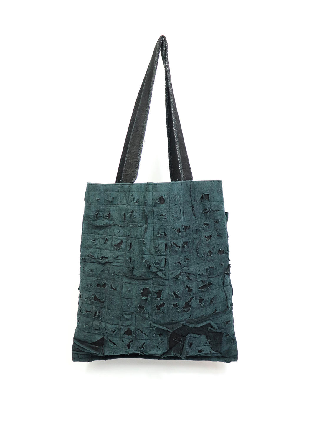 BLACK FLAYED SAIL TOTE BAG