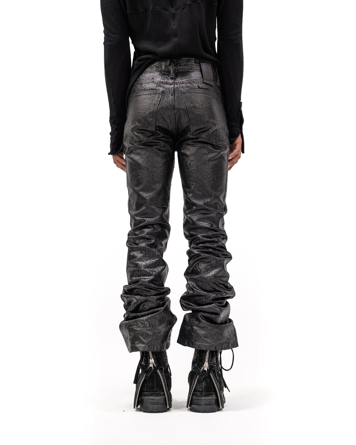 CRAQUELURE BLACK DENIM