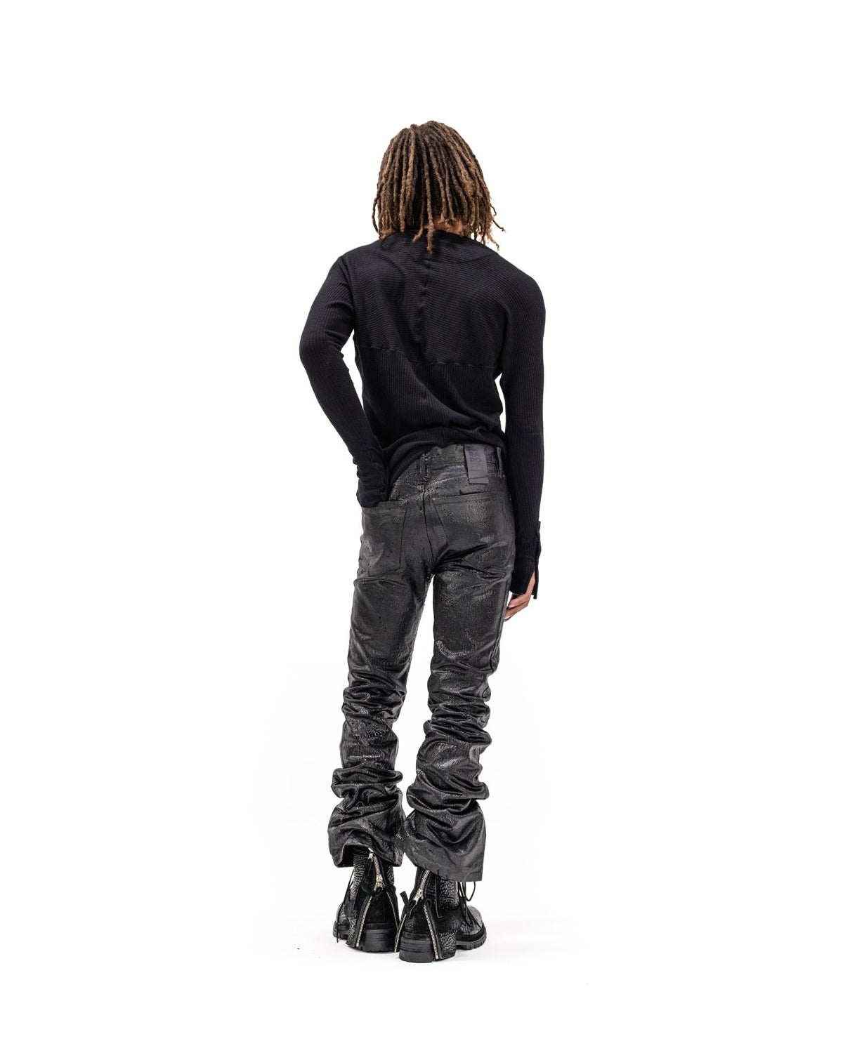 CRAQUELURE BLACK DENIM