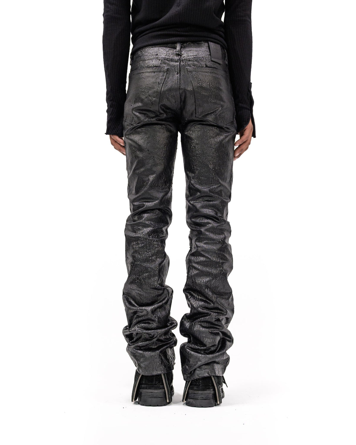 CRAQUELURE BLACK DENIM