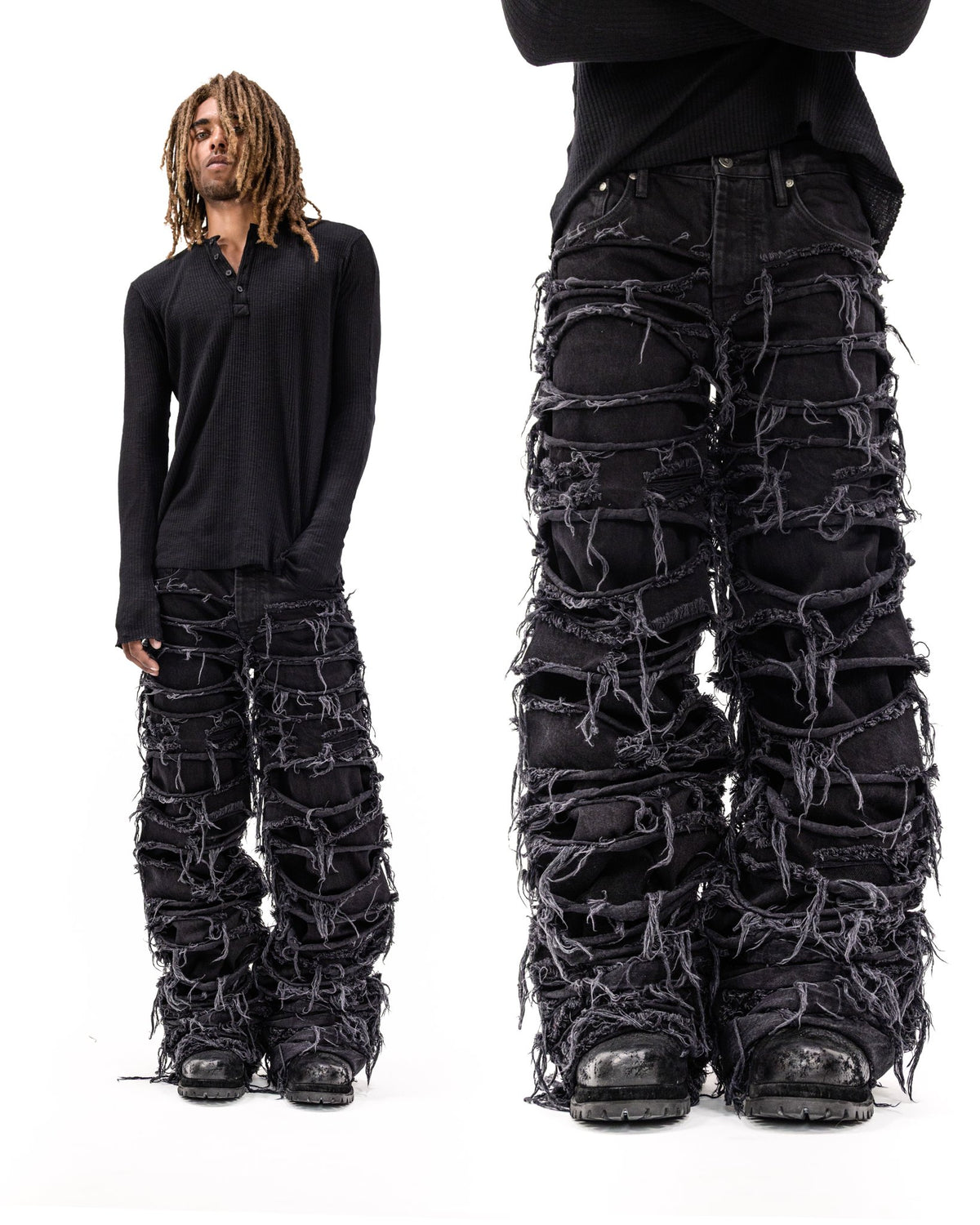 REAPER JEANS BAGGY BLACK DENIM