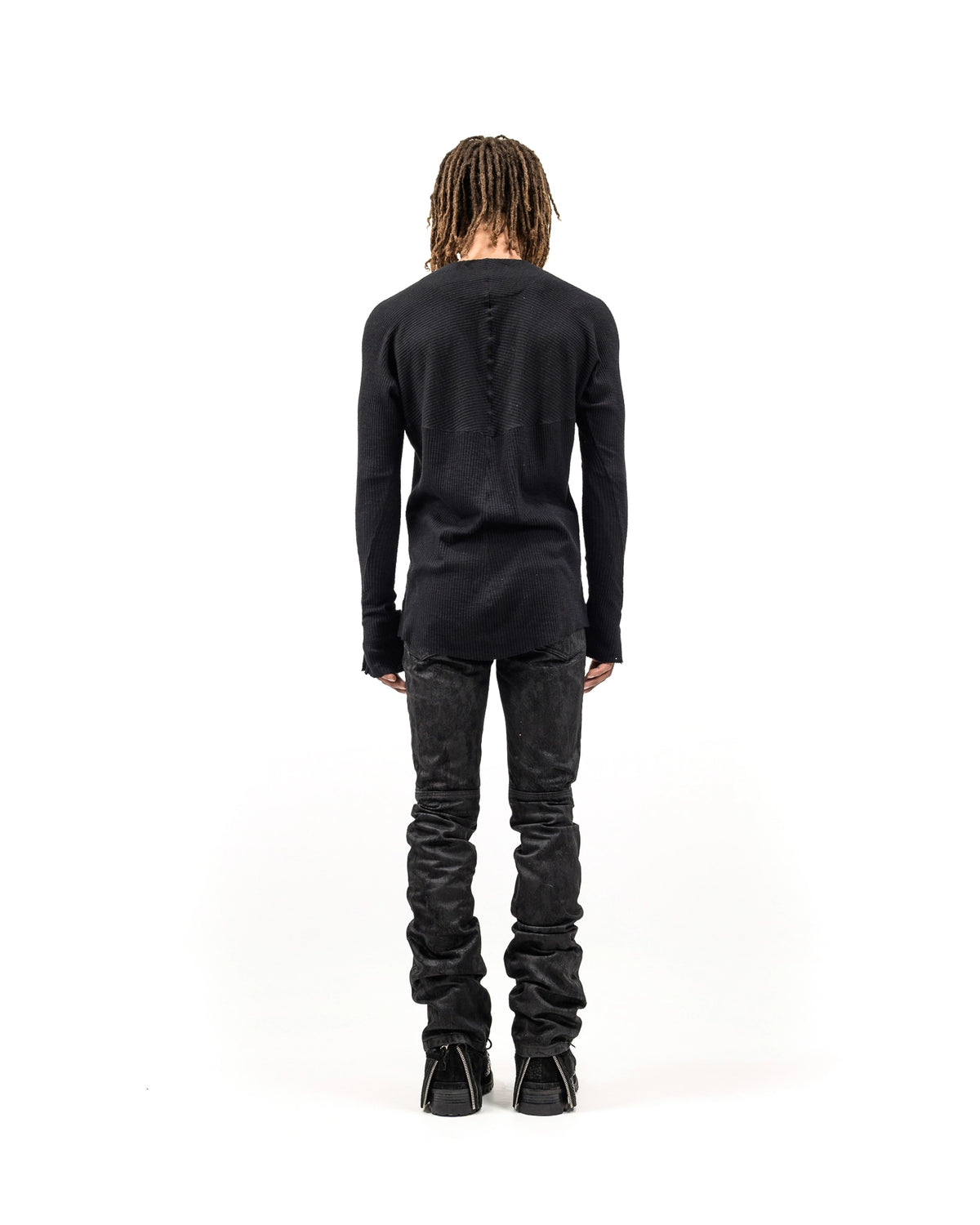 COATED BLACK DENIM