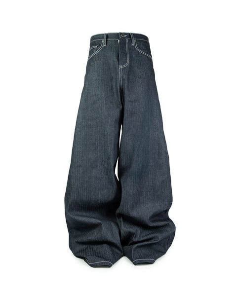 PARADOXE PARIS - BIG BAGGY LINEARFLOW BLUE DENIM – Paradoxe Paris