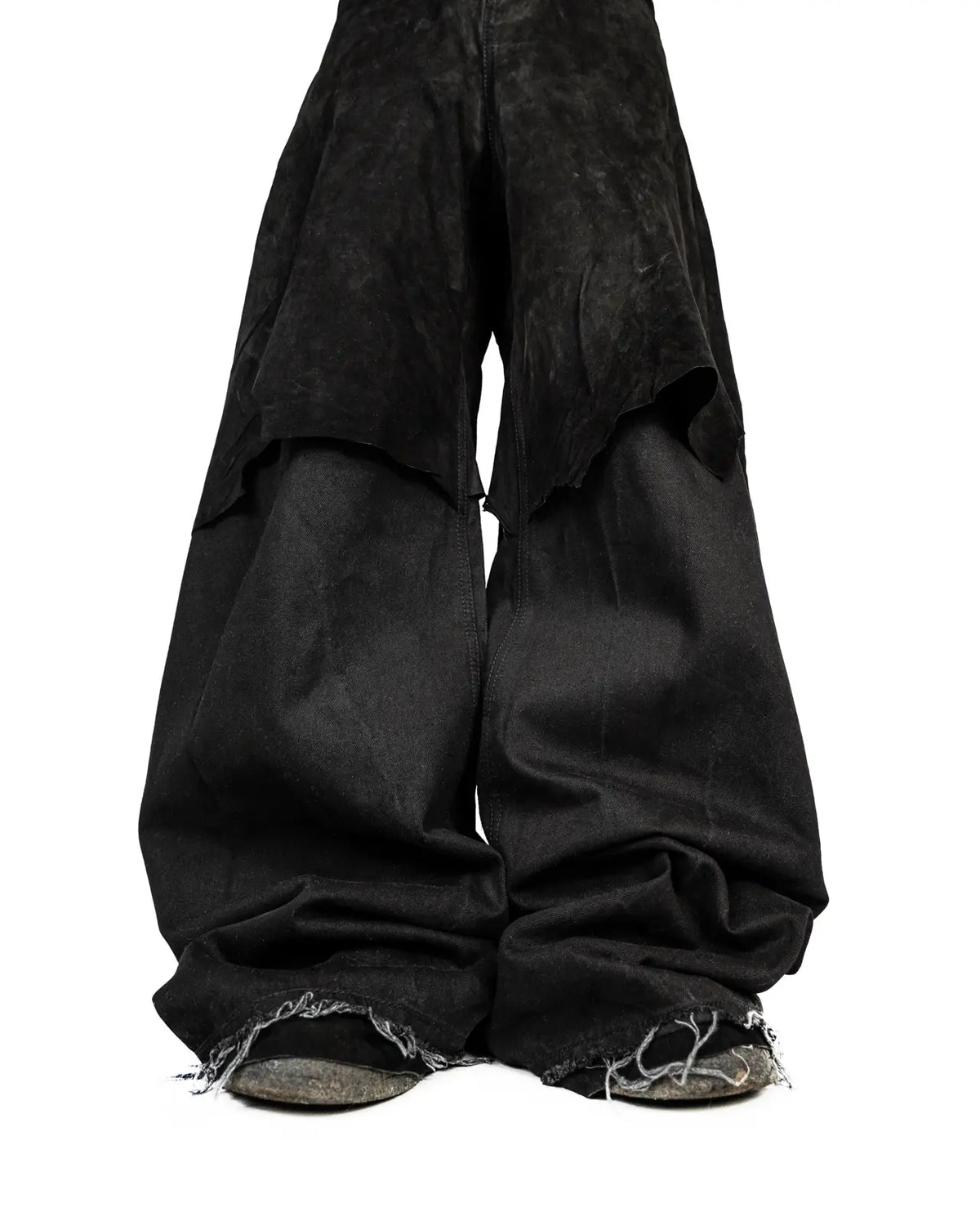 BIG BAGGY OVERLAID MATTE LEATHER