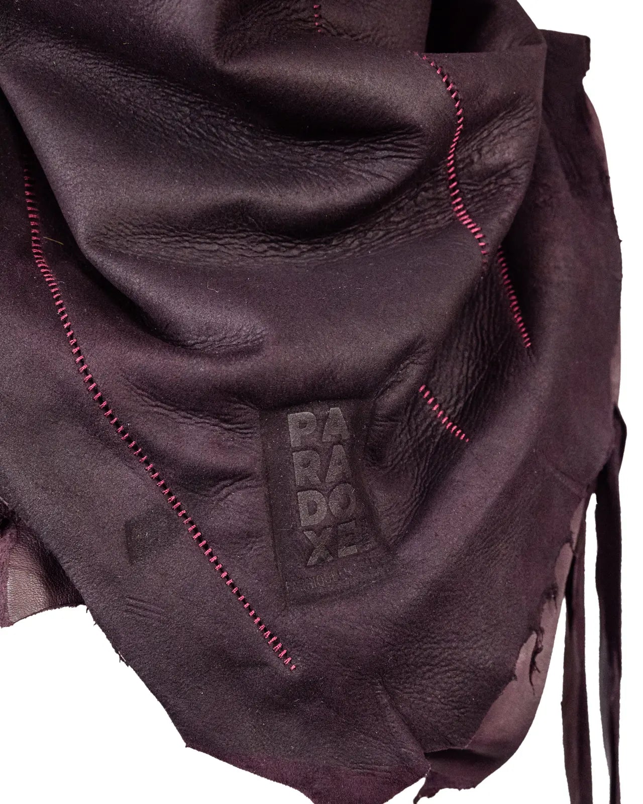 LAMB LEATHER SCARF BORDEAUX – Paradoxe Paris LAMB LEATHER SCARF BORDEAUX – Paradoxe Paris