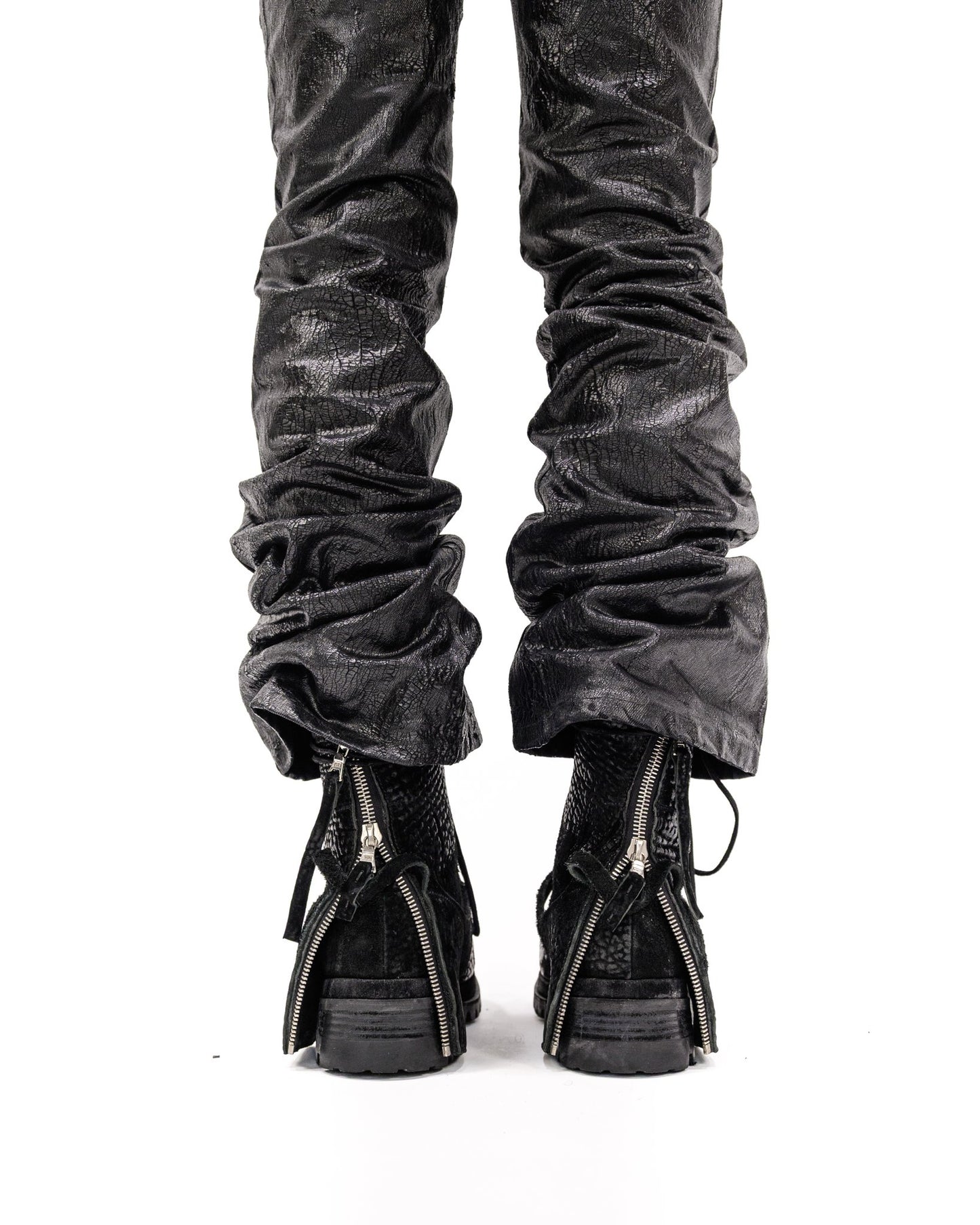 CRAQUELURE BLACK DENIM