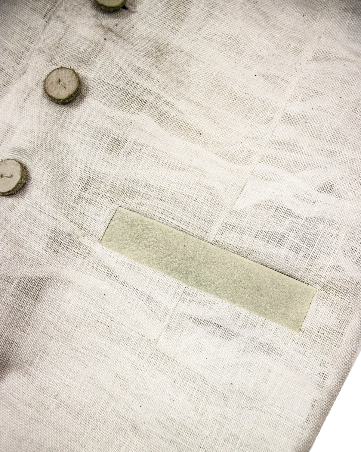 VENOUS NETWORK NO SLEEVE LINEN AND LEATHER