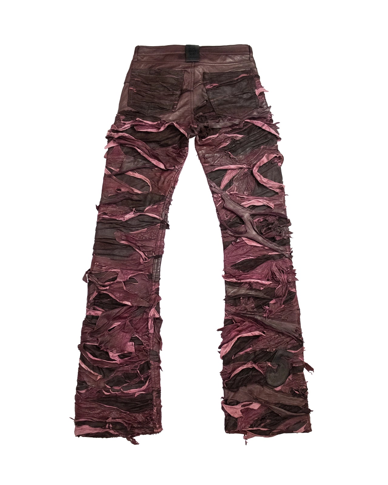 BOOTCUT CUIR BORDEAUX