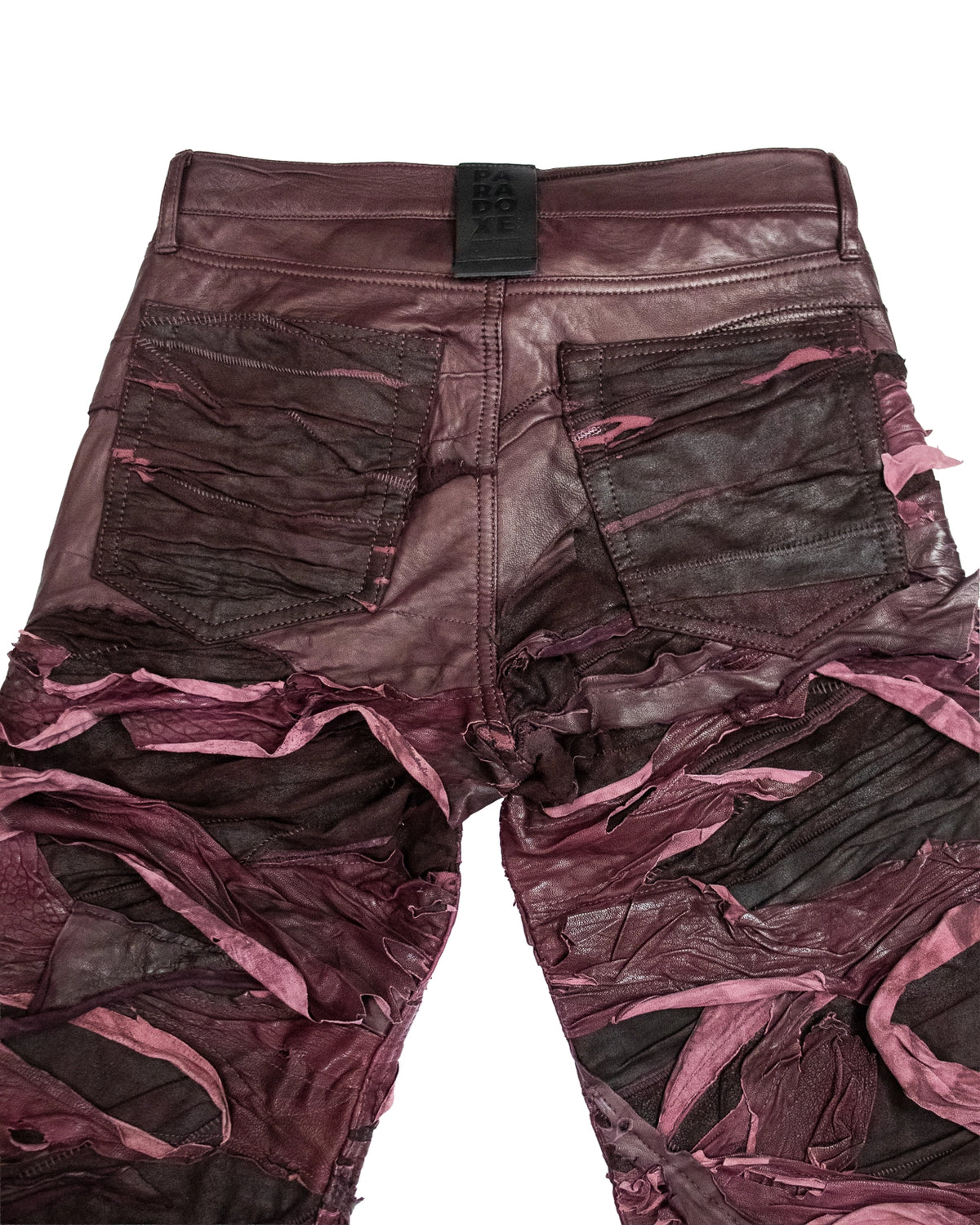 BOOTCUT CUIR BORDEAUX