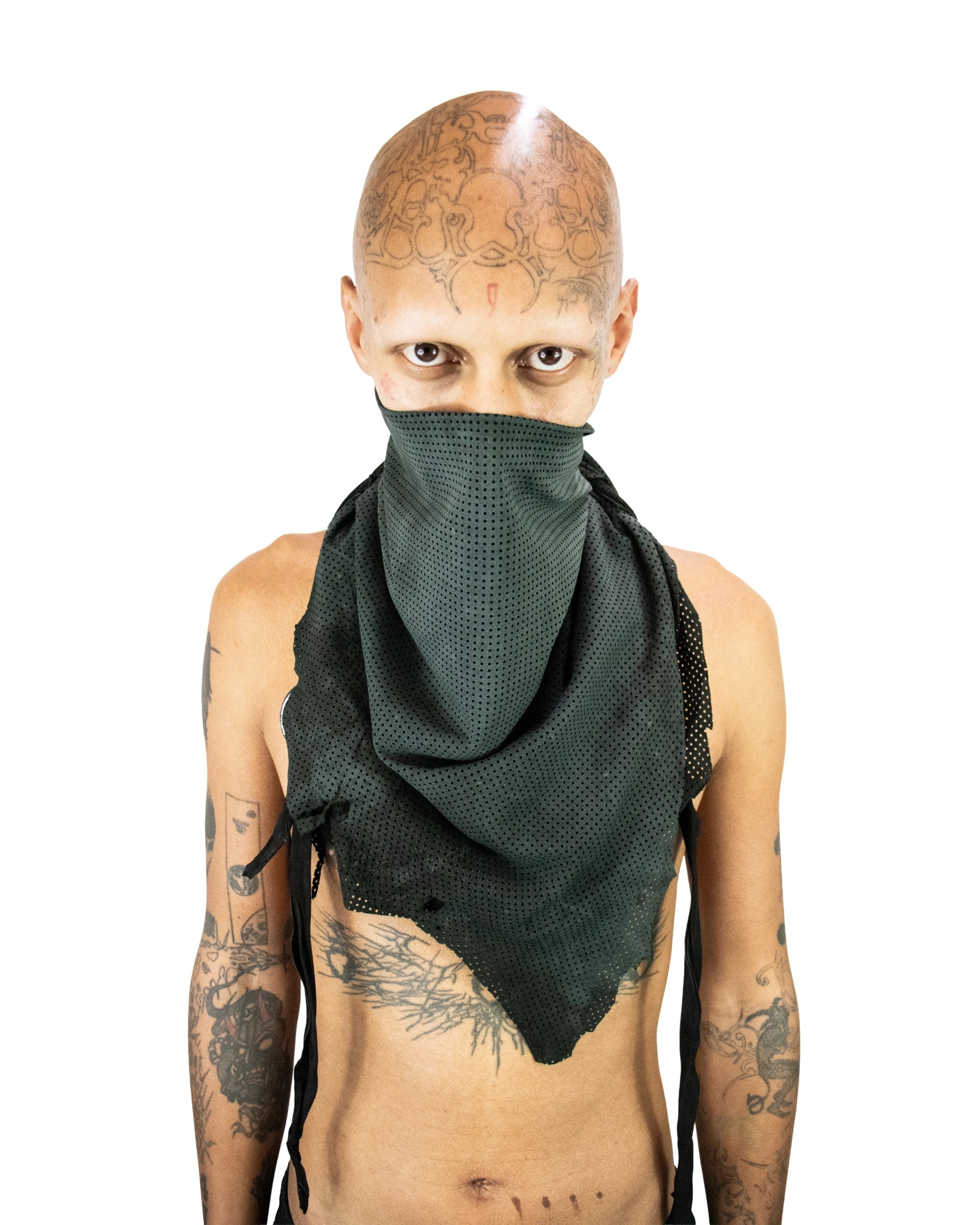 LAMB LEATHER SCARF BLACK PERFORATED – Paradoxe Paris LAMB LEATHER SCARF BLACK PERFORATED – Paradoxe Paris