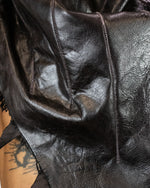 LAMB LEATHER SCARF OBSIDIAN – Paradoxe Paris