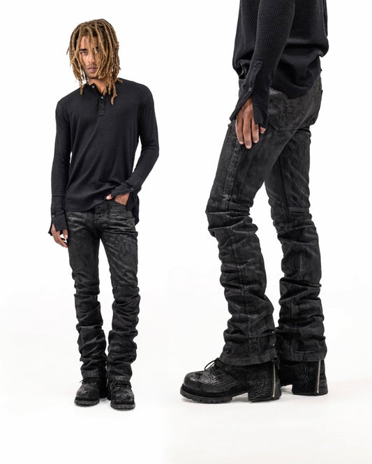 DENIM NOIR ENDUIT