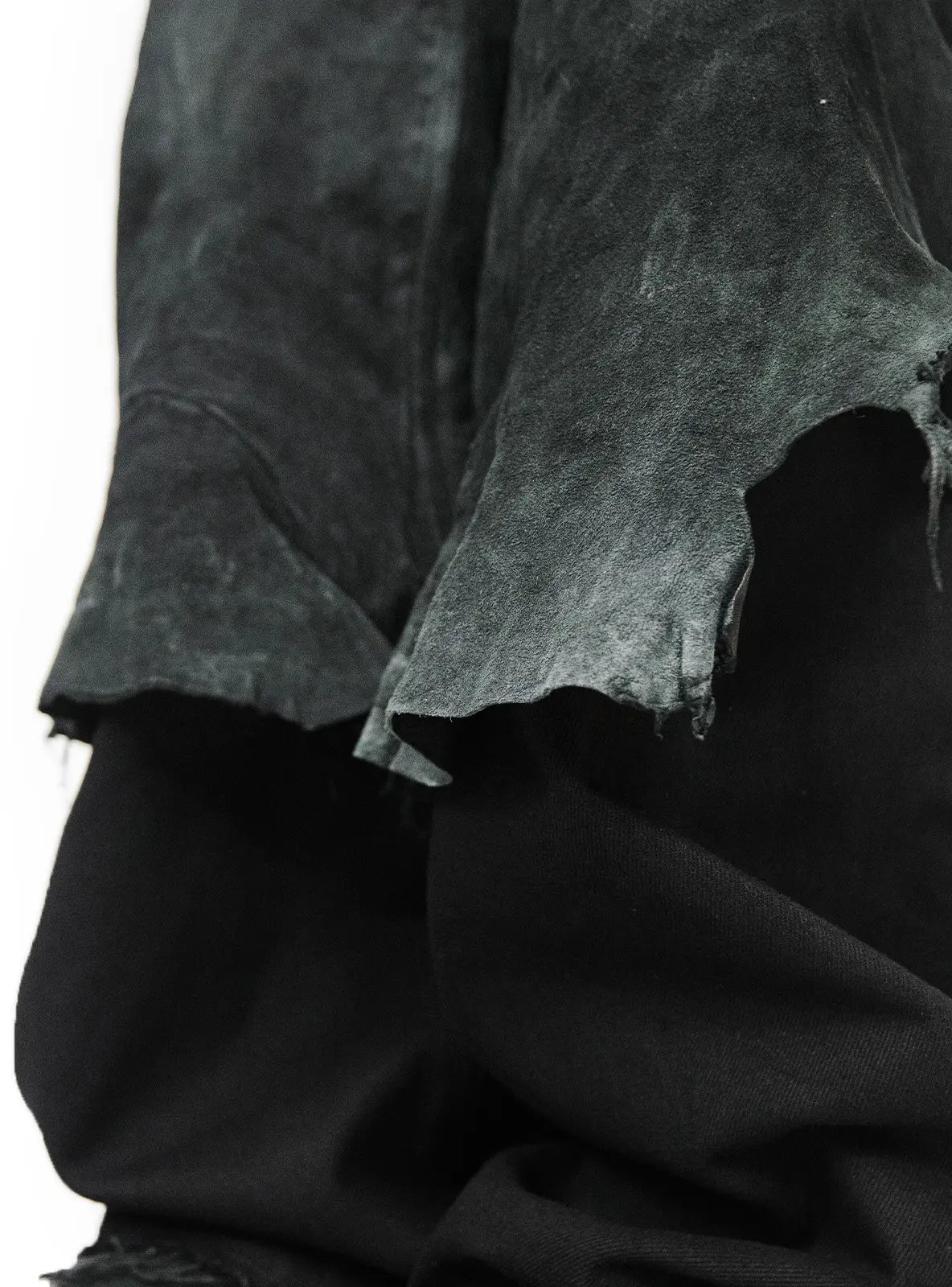 BAGGY BLACK OVERLAID LEATHER