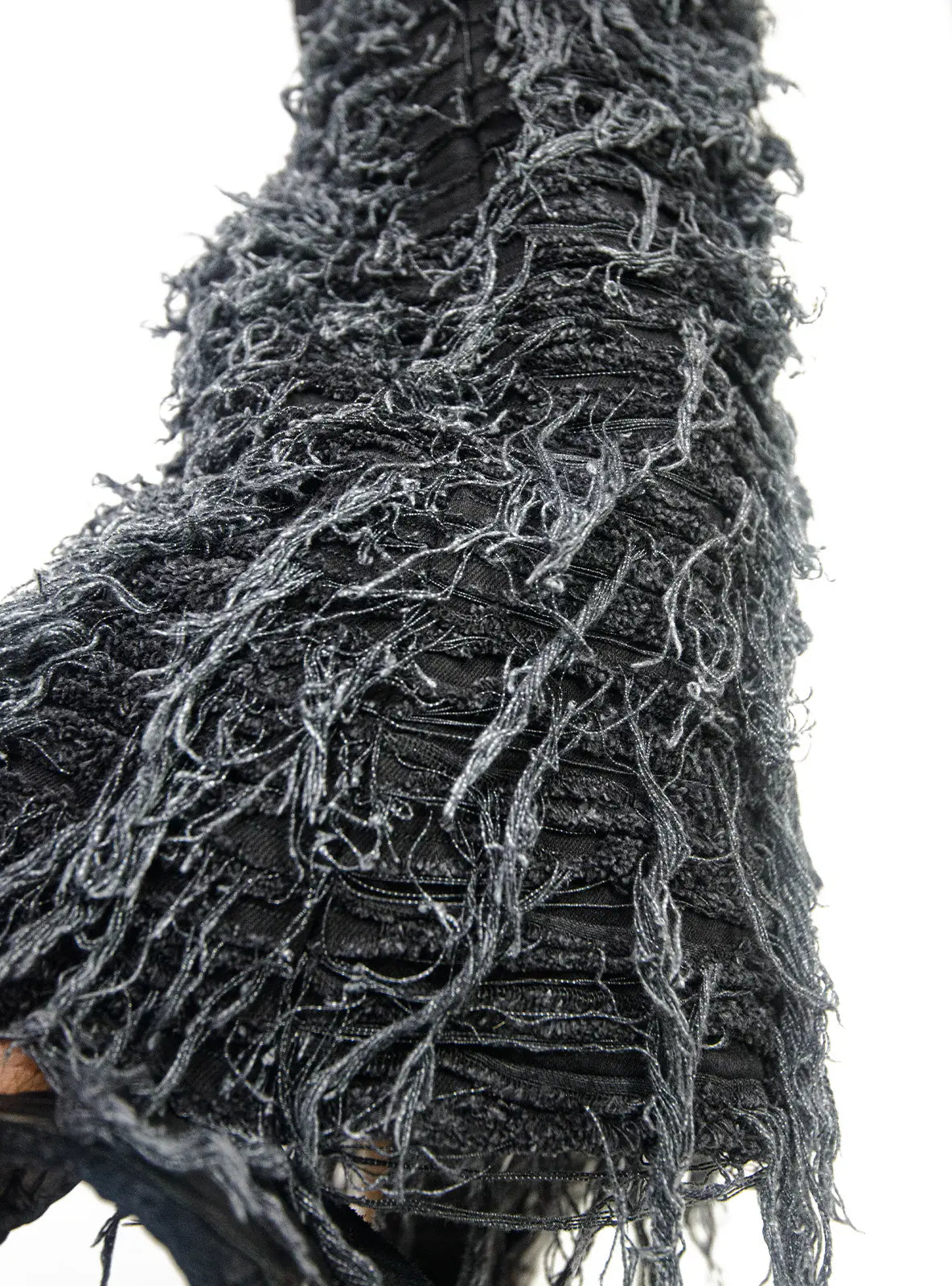 PARADOXE PARIS - HAIRY SHORTS BLACK DENIM X NUBIAN TOKYO PARADOXE PARIS - HAIRY SHORTS BLACK DENIM X NUBIAN TOKYO