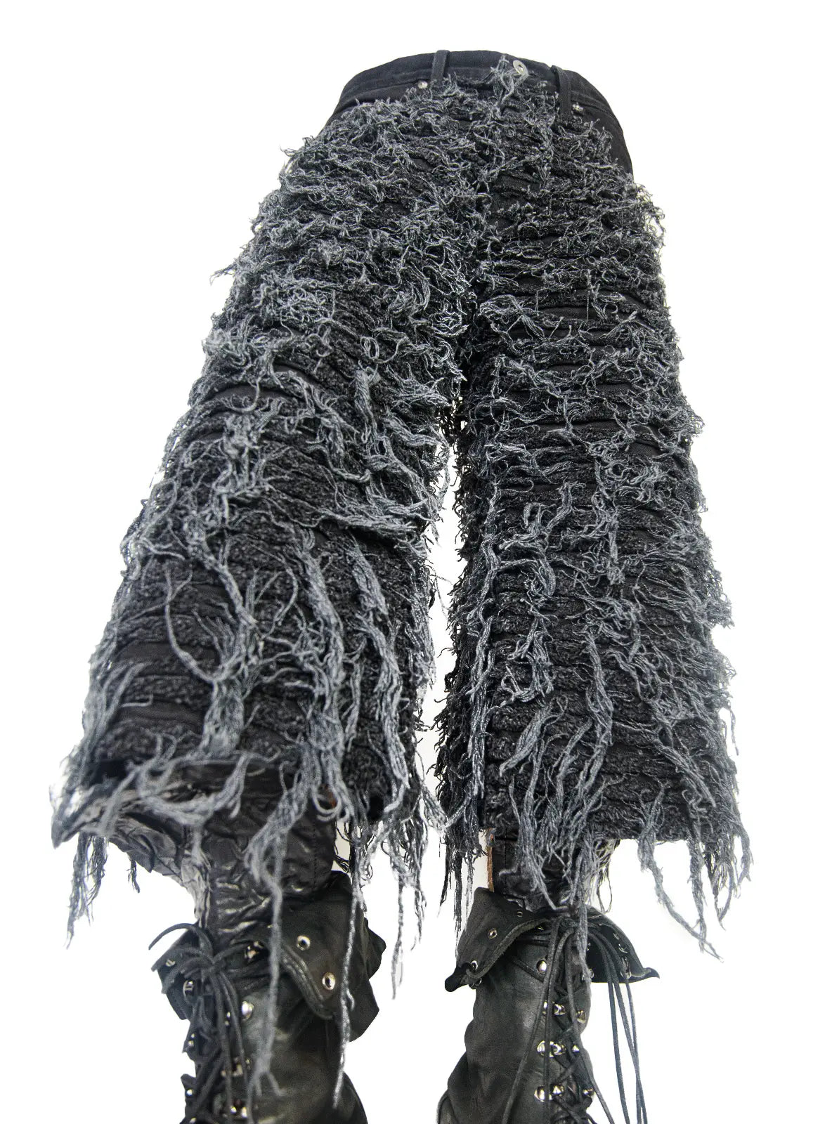 PARADOXE PARIS - HAIRY SHORTS BLACK DENIM X NUBIAN TOKYO PARADOXE PARIS - HAIRY SHORTS BLACK DENIM X NUBIAN TOKYO