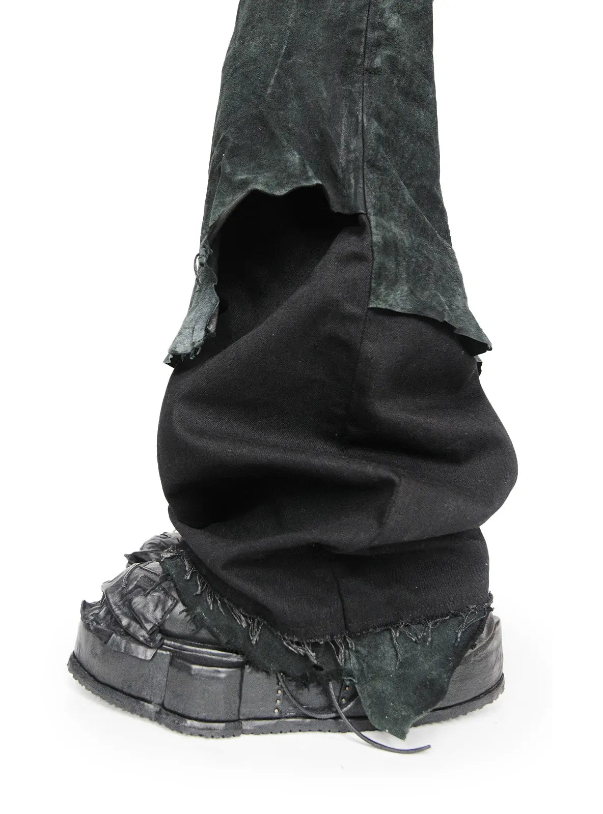 BAGGY BLACK OVERLAID LEATHER