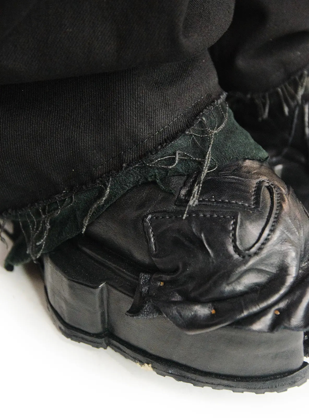 BAGGY BLACK OVERLAID LEATHER