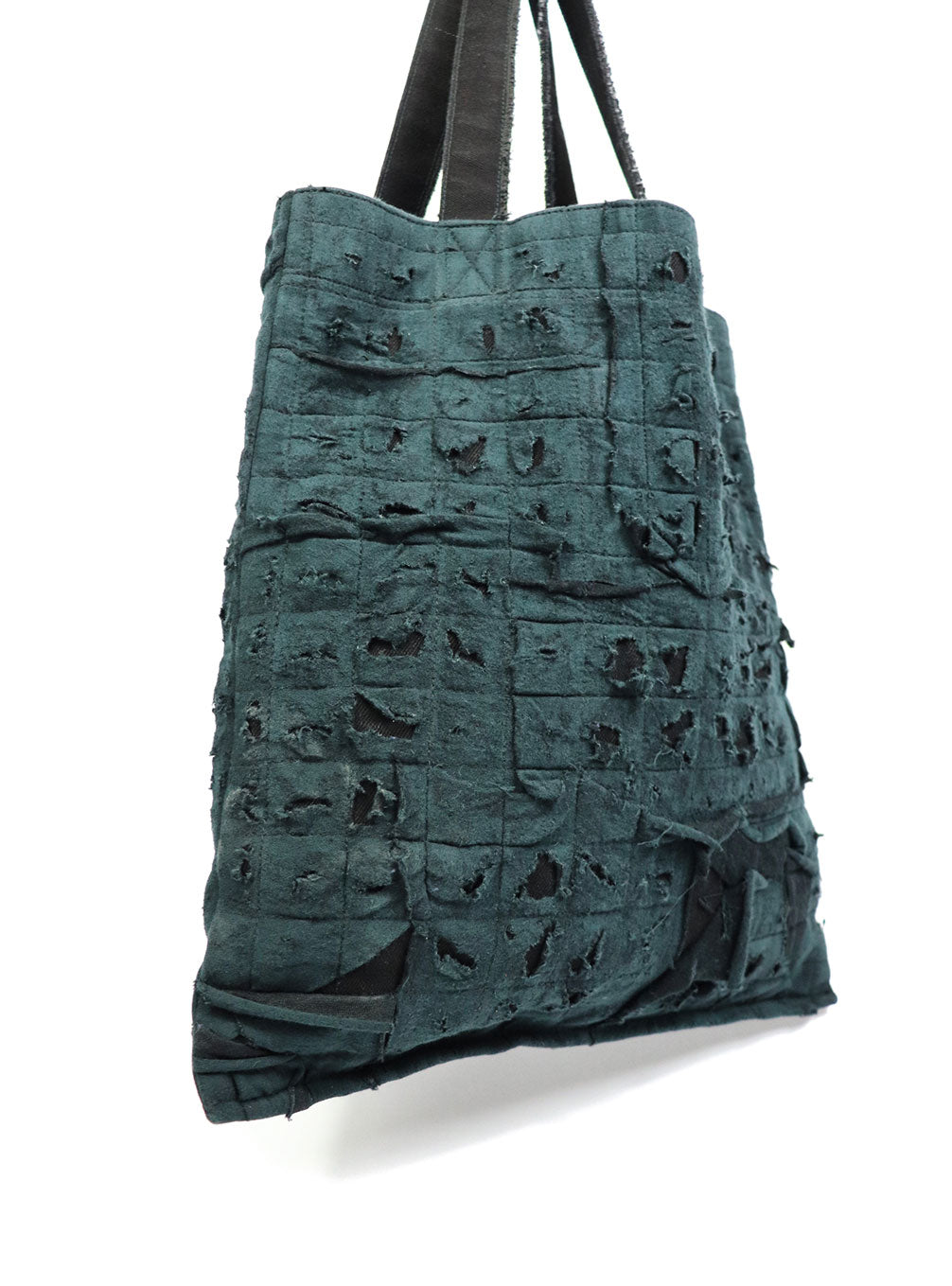 BLACK FLAYED SAIL TOTE BAG